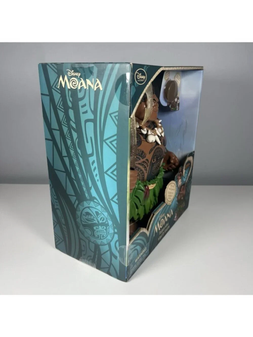 Disney Store Talking MAUI Action Figure Moana: Hidden Tattoos, Light-Up Fishhook